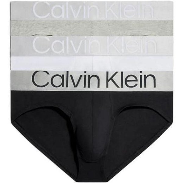 Calvin Klein Ropa Interior TriáNgulo Estampada De Tiro Bajo Con Letras Para Hombre Paquete De 3 Negro Blanco Gris NB3129-AMPI XXL White-image