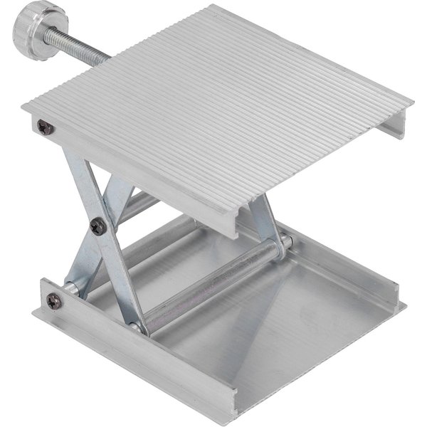 Laboratoryjna Platforma PodnosząCa 90X90Mm Regulowana Wysokość NarzęDzie Pomiarowe RęCzna Platforma PodnosząCa Srebrna White-image