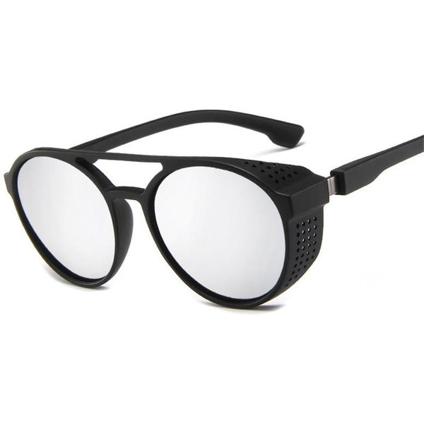 Nowe Punkowe Okulary PrzeciwsłOneczne OkrąGłE MężCzyźNi Kobiety Vintage MałA Oprawka UV400 Okulary PrzeciwsłOneczne Outdoorowe Okulary PodróżNe As Shown In The Figu Black-image