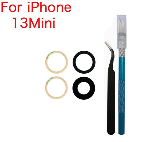 SzkłO Obiektywu Tylnej Kamery Z Klejem I Zestawem NarzęDzi Naprawczych Do Iphone 11 12 13 14 15 Pro Max Wymiana 13Mini-image