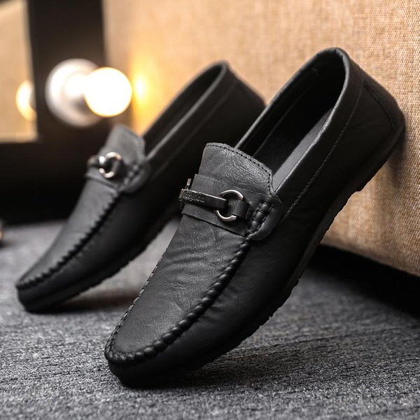 Mokasyny MęSkie Clasicc Wygodne MęSkie PłAskie Mokasyny Modne Buty MęSkie Wsuwane Buty łOdzi Dla MężCzyzn Obuwie Buty Do Jazdy Samochodem MęSkie 42-image