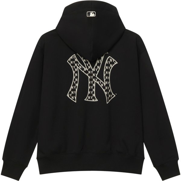 MLB Seria MonogramóW New York Yankees SS25 Nadrukowane Jednolite Logo Litery Casualowa Wszechstronna Bluza Sportowa Z DłUgim RęKawem Rozpinana Bluza 3ATRM0451-50BKS S Black-image