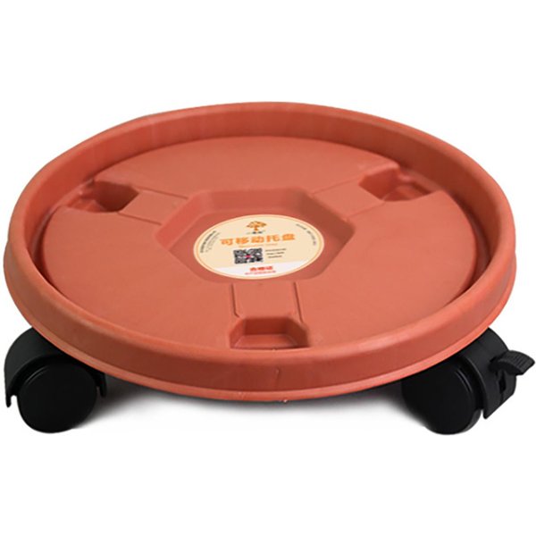 Bandeja De Movimiento Engrosada JarróN De PláStico Con Ruedas Maceta Con Chasis Redondo Soporte Para Maceta Movible Con Agua Universal-image