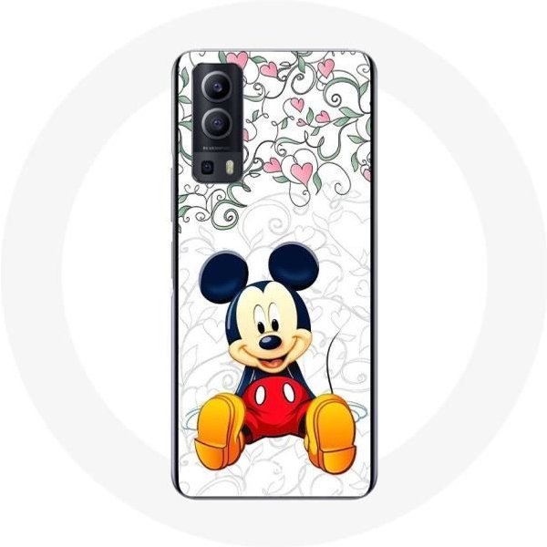 Funda Protectora - Maniacase - Vivo Y72 - Mickey Mouse - Flores - Corazones Puro-image