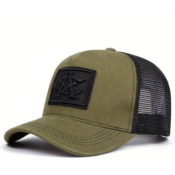 Nowa Prosta Modna OddychająCa Siatkowa Czapka Ca Haftowana Czapka Hip Hopowa Outdoorowa Codzienna Rekreacyjna Czapka Dekoracyjna Unisex Czapka Baseballowa Black-image
