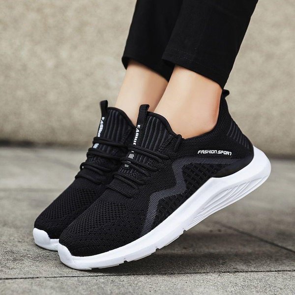 Zapatos Deportivos Para Madres De Primavera Y OtoñO, Zapatos Para Caminar Para Personas Mayores Y De Mediana Edad, Zapatos Ligeros Antideslizantes De Suela Blanda Para Personas Mayores 40 Negro-image