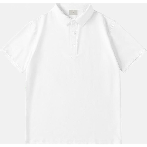 Marca De Moda Solapa Manga Corta Verano De Moda Simple Negocios Camisa Polo Para Hombre Camiseta Para Hombre Suelta Casual Media Manga Xxxl-image