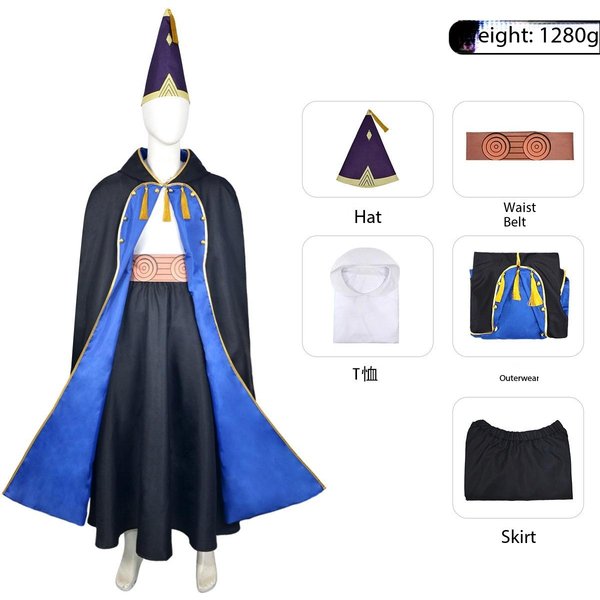 Disfraz De Cosplay Sombrero De Bruja Atelier, Atuendo De TúNica De Mago Coco Qifrey Orugio, Uniforme De Roleplay De Anime Para Halloween Comic Con M Black-image