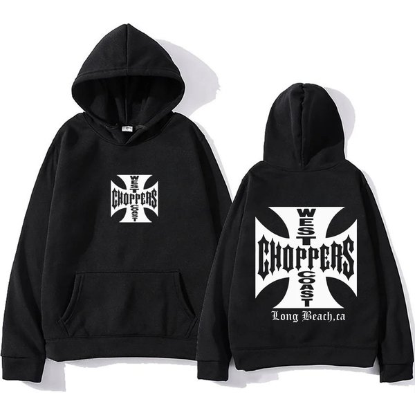 Sudadera Con Capucha Paul Walker West Coast Choppers Para Hombre Y Mujer, Top De Moda Oversize, Ropa Hip Hop, Forro Polar De Manga Larga, Sudadera Vintage M Azul-image