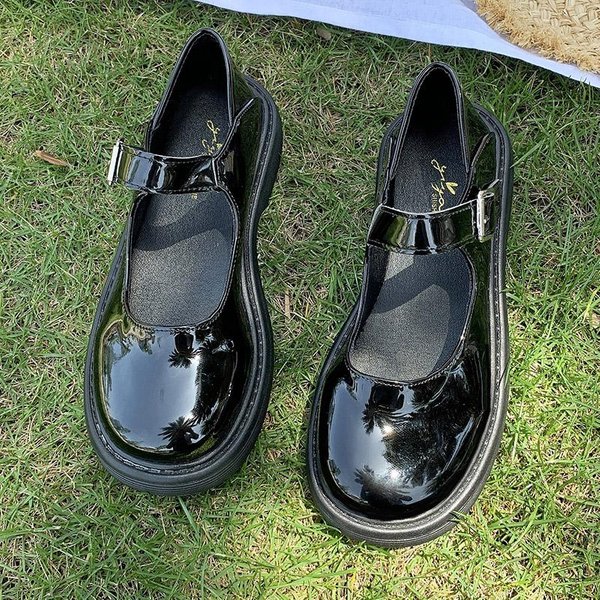 Zapatos De Cuero PequeñOs Japoneses Jk Para Mujer, Estilo BritáNico, FrancéS, Suela Gruesa, Primavera Y OtoñO, Estilo Retro Mary Jane, Color Blanco 37-image
