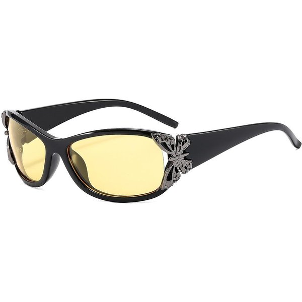 Gafas De Sol Mariposa Con Montura Grande Y2K Para Mujer Y Hombre Lujo DiseñAdor Vintage Populares Punk Rosas Gafas De Viaje UV400 As The Picture-image
