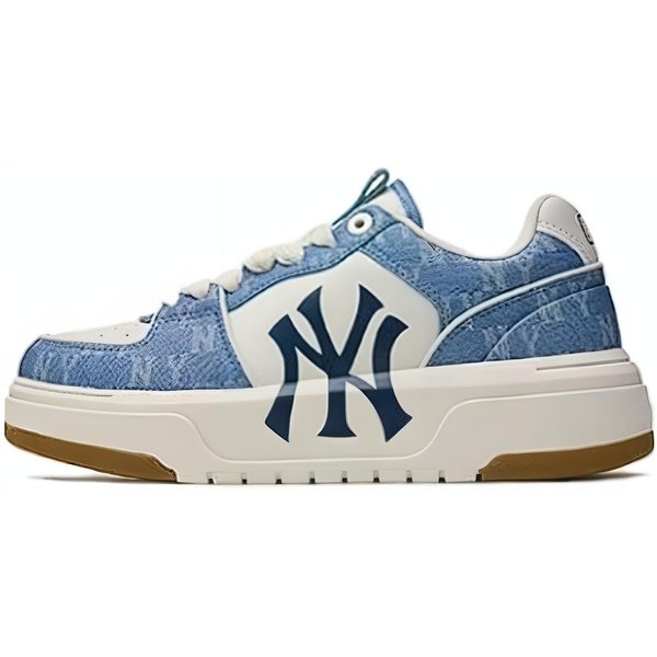 MLB Chunky Liner 24SS Naked Eye 3D WzóR Vintage Kwiatowy Modne Wygodne Niskie Trampki Na Grubej Podeszwie Unisex Trampki Jasnoniebieski 3ASXCLD4N-50BLS 38 Beige-image