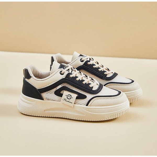 Zapatos De Malla Blancos Para Mujer En Verano Nuevos Zapatos De Estudiante De CañA Alta Zapatos Casuales Transpirables 40 Black-image