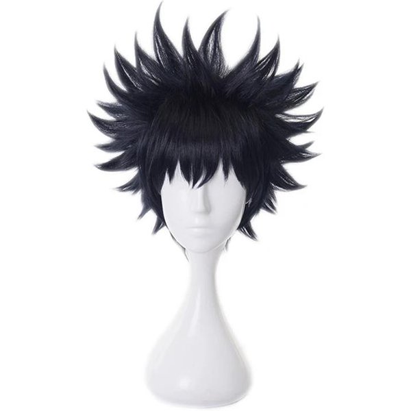 Fushiguro Megumi Kostium Cosplay Peruka Anime Jujutsu Kaisen Fushiguro Megumi Peruki Cosplay GóRa Spodnie Kostiumy Halloweenowe MężCzyźNi Kobiety M Black-image