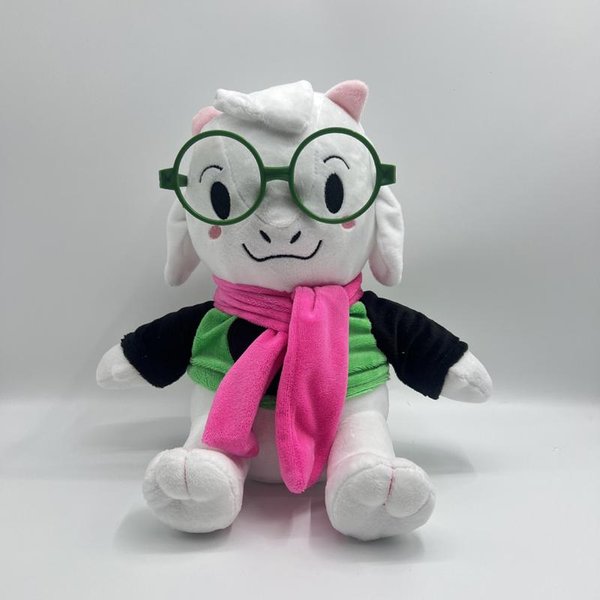 25 Cm Z Okularami Cosplay Anime Gra Deltarune Postać Ralsei Pluszowe Zabawki Uroczy KreskóWkowy Pluszak Lalka Poduszka Dekoracyjna Na Sofę About 25Cm-image
