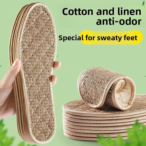 Plantillas Absorbentes De Sudor Para Hombre Y Mujer, CóModas Y Transpirables De AlgodóN Y Lino, Plantillas Deportivas, Plantillas Desodorantes De Artemisa Para Hombre Y Mujer 44 Gray-image
