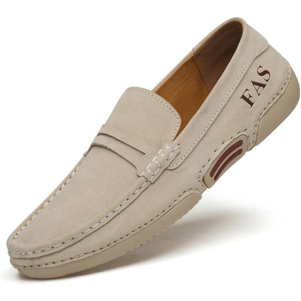 Zapatos De Cuero Casuales Para Hombre Gommino De Primavera Y OtoñO, Nuevos Zapatos De Cuero Genuino Para Hombre, Zapatos De Verano Transpirables De Un Solo Pedal 43-image