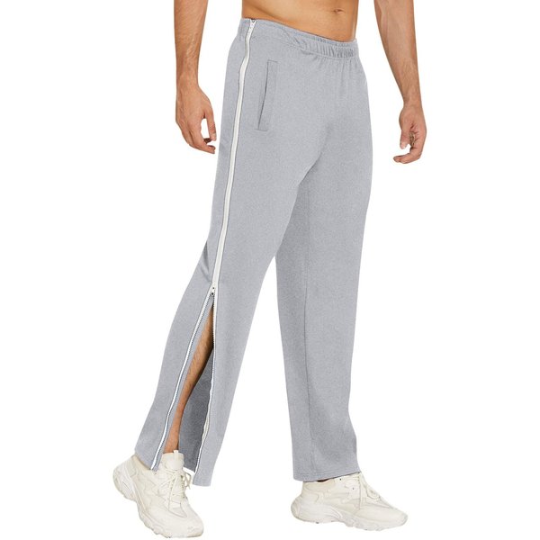 Pantalones Deportivos Para Hombre Con Cremallera Lateral, Pantalones Largos, Pantalones Cargo, Pantalones De Baloncesto Para Hombre M Gray-image
