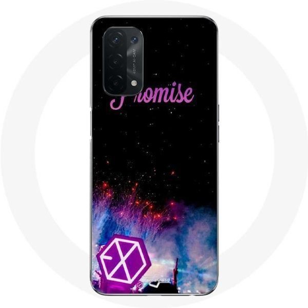 Funda Para Oppo A74 5G - Maniacase - Exo K-Pop - Flexible - Blanca - Logo CancióN Prometida-image