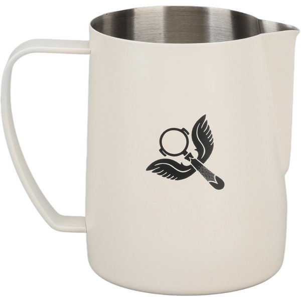 Taza Para Espumar Evita Derrames Jarra Para Espumar Leche De Acero Inoxidable 304 Con Asa Para Café L(For 6.5-9Kg) Negro-image