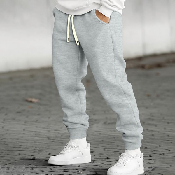 MęSkie Spodnie Dresowe Ze Sznurkiem - Codzienne, Wygodne, ZwężAne, Do Noszenia Na Co Dzień Xxxl Gray-image