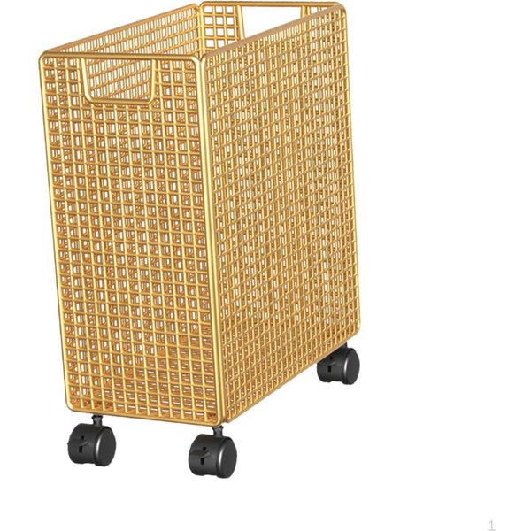 Cesta De Almacenamiento Rodante Para Esterilla De Yoga LavanderíA Con Ruedas Carro Estante Para Gimnasio En Casa Para La Universidad Oro-image