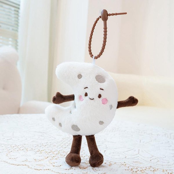 Urocza KreskóWkowa Planeta Pluszowy Breloczek Wypchana Ziemia Mars MięKkie Lalki Breloczek Uroczy Wisiorek SłOńCe KsiężYc Dekoracja Torby Kawaii Breloczek Beige-image