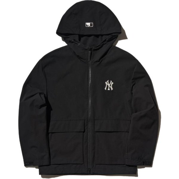 MLB Gorpcore New York Yankees Wygodna Codzienna WiatróWka Z DłUgim RęKawem Unisex Odzież Wierzchnia Czarna 3AWJB0144-50BKS XL-image