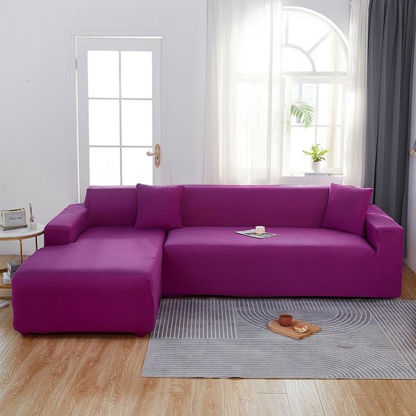 Funda De Sofá Chaise Longue Con Todo Incluido, Funda De Sofá De Cobertura Completa, Funda De CojíN De Sofá Universal Para Las Cuatro Estaciones, Juego De Tela EláStica 90-140Cm-image