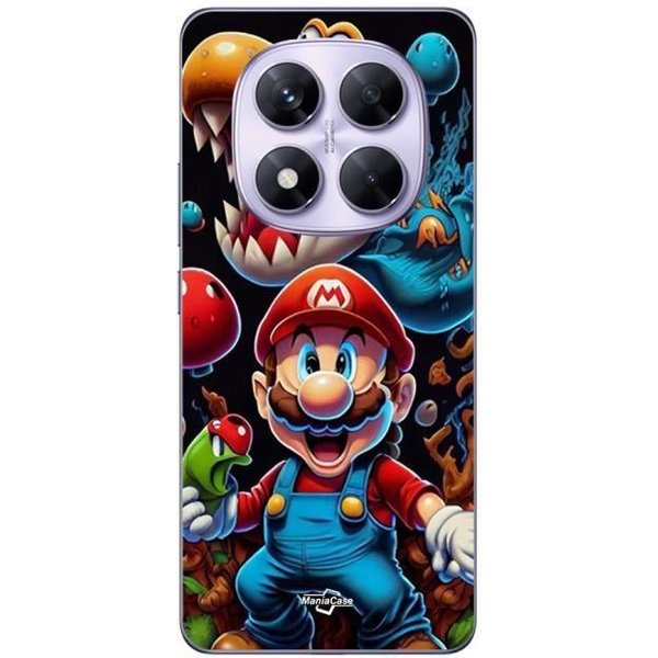 Coque - Maniacase - Xiaomi Redmi Note 14 Pro 5G - Souple - Noir - Super Mario Bros-image