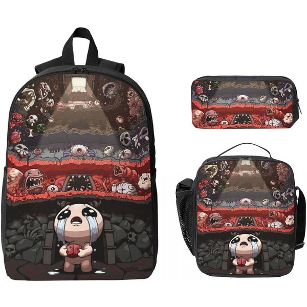 3 Piezas El Legado De Isaac Set De Mochilas Escolares Para NiñO NiñA Estuches Mochilas Con Fiambrera Para Estudiantes Escolares Mochila PequeñA-image