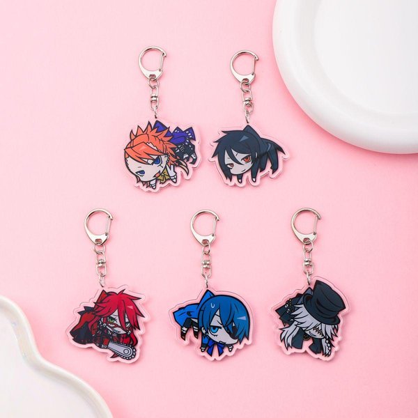 1/5 Szt. Figurki Anime Black Butler Akrylowy Breloczek Uroczy Wisiorek Do Plecaka Zabawne Zawieszki Do Toreb Akcesoria Dekoracja ŚWiąTeczne Prezenty 5Cm Pink-image