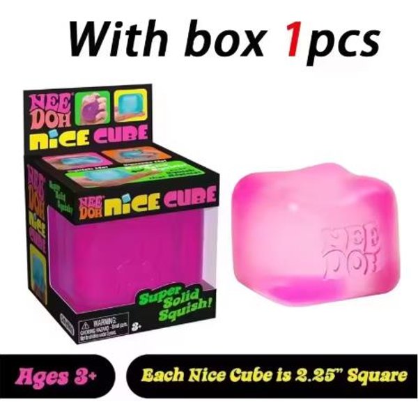 MáS De 100 Piezas Cubo Needoh Y Juguete Squishy Helado Nice-Sicle Alivio Sensorial Del EstréS Cubo Para Apretar Juguete Anti-Ansiedad Fidget Para ConcentracióN Tdah Negro-image