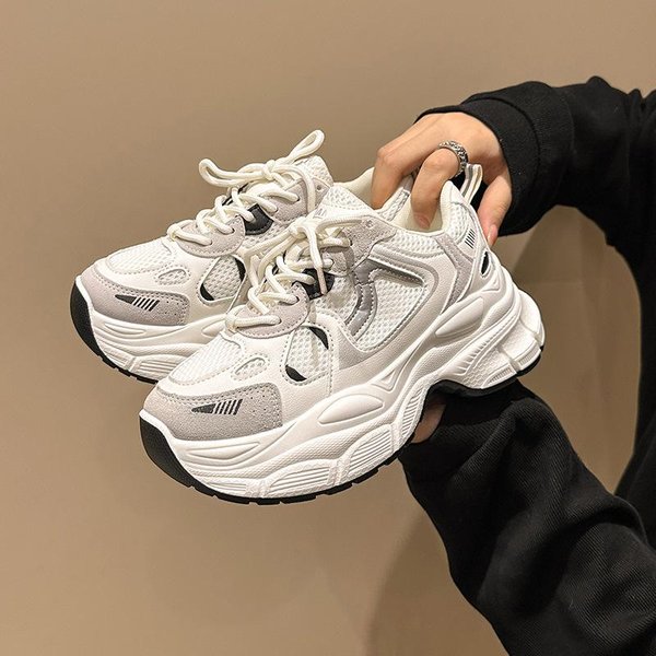 Zapatillas De Papá De Cuero Para NiñOs, Primavera Y Verano, Nuevas, De Malla, Suela Gruesa, Con Plataforma, Casuales, VersáTiles, Deportivas 40-image