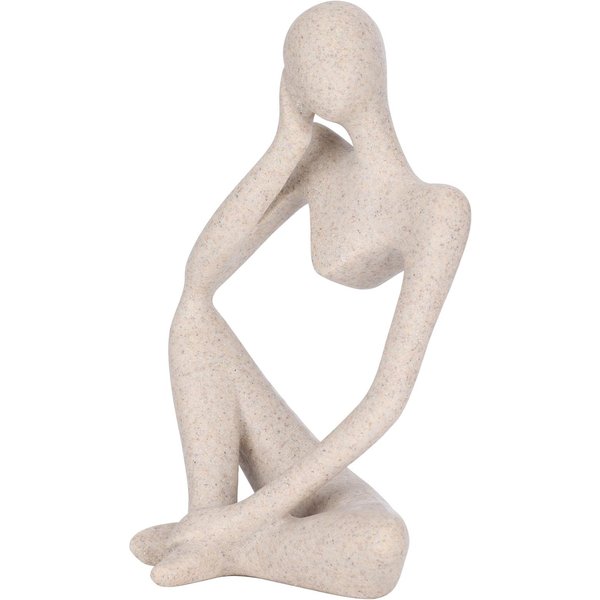 Biuro Abstrakcyjna RzeźBa Statua Studium ŻYwica Figurka Ludzi Dekoracja Domu (BL521) Gray-image
