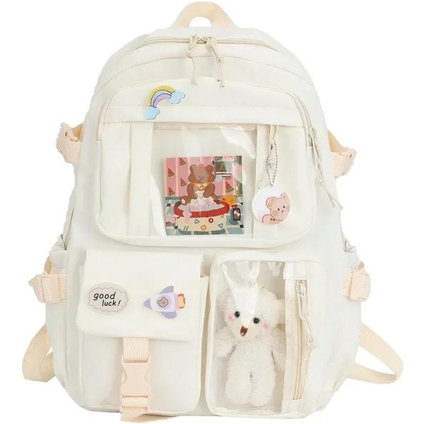 Kawaii Estetyczny Plecak Szkolny Dla Nastolatek JapońSki KoreańSki Styl Plecak Studencki Mochila-image