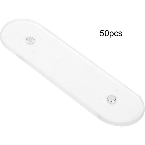 50 Piezas Soporte De ExhibicióN De Esmalte De UñAs MagnéTico Soporte Para Puntas De UñAs Postizas Herramienta De PráCtica De Manicura White-image