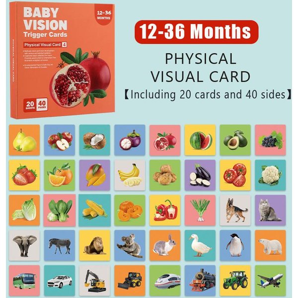 Karty Stymulacji Wzrokowej Dla NiemowląT, Karty Flash O Wysokim KontraśCie, Zabawki Montessori Dla NoworodkóW, Prezenty Edukacyjne Dla Wczesnej Edukacji-image