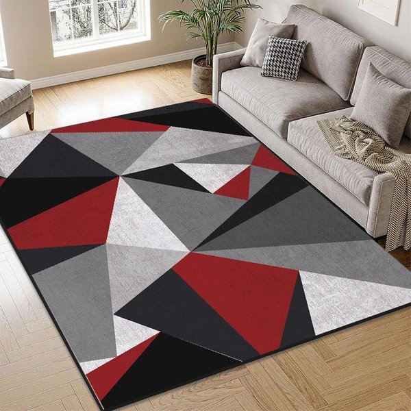 Nordycki Abstrakcyjny Dywan Do Salonu Sypialni DużY Pluszowy AntypośLizgowy Dywan PodłOgowy Nowoczesna Dekoracja Domu 120X160Cm-image
