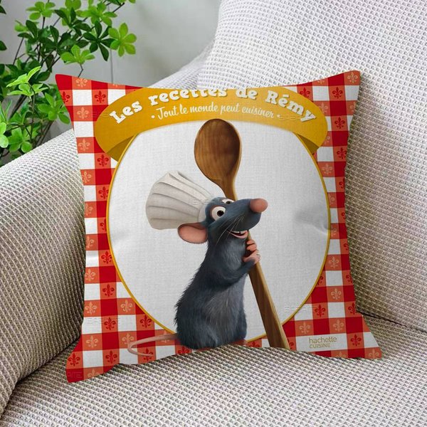 R-Ratatouille PelíCula Animada 45*45Cm Funda De CojíN Funda De Almohada DecoracióN Funda De Almohada Funda De Almohada Para El Hogar Para CojíN De Sofá 45X45Cm-image