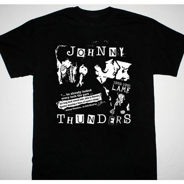 Camiseta Negra De Johnny Thunders Unisex Manga Corta Todas Las Tallas S A 5XL Camiseta Unisex S Gray-image