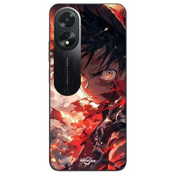 Coque Oppo A38 One Piece Luffy éNervé Art Manga Anime Copie Maniacase Negro-image