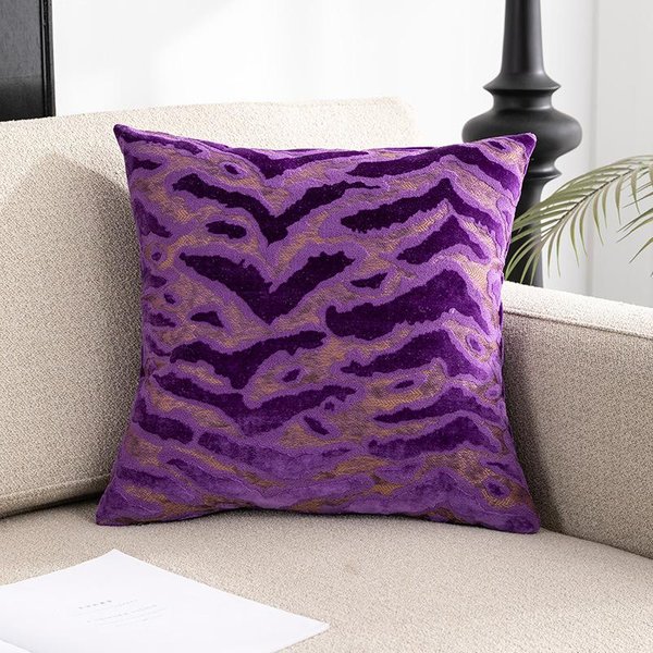 Funda De CojíN Jacquard 45X45/50X50Cm Felpa Sala De Estar Funda De CojíN Para Sofá Funda De Almohada Decorativa Simple 50X50Cm-image