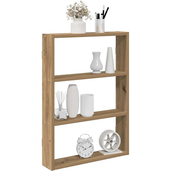 Vidaxl Estante De Pared, Roble Artisan, 43X9X60 Cm, Material Derivado De La Madera-image