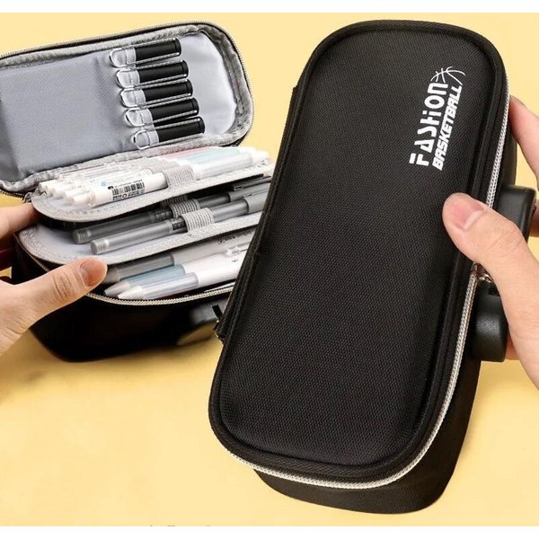 Estuche De LáPices PortáTil Con Cerradura De ContraseñA, Estuche De Lona Para NiñOs, Estuches De LáPices De Gran Capacidad, Bolsa De PapeleríA Para Estudiantes, Estuche Para BolíGrafos Para NiñOs, Regalos-image