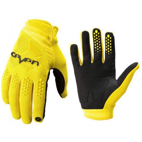 RęKawiczki Rowerowe Unisex OddychająCe AmortyzująCe PełNe Palce Rowerowe MęSkie Damskie Sportowe Fitness Jazda XL żółTy-image