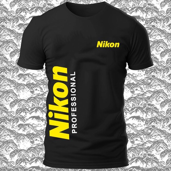 Nueva Camiseta Divertida Para Hombre Con Logo Profesional De Nikon Tallas S A 5XL Hecha En Ee. Uu. Camiseta Unisex M Gray-image