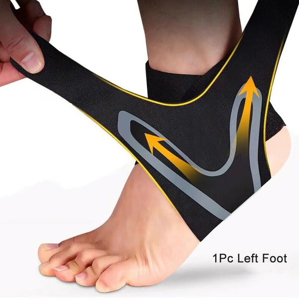 1 Pieza Tobillera De Soporte Manga EláStica De CompresióN Para Alivio Del Dolor De Fascitis Plantar Vendaje Para El Pie Calcetines Deportivos Envoltura Protectora XL-image