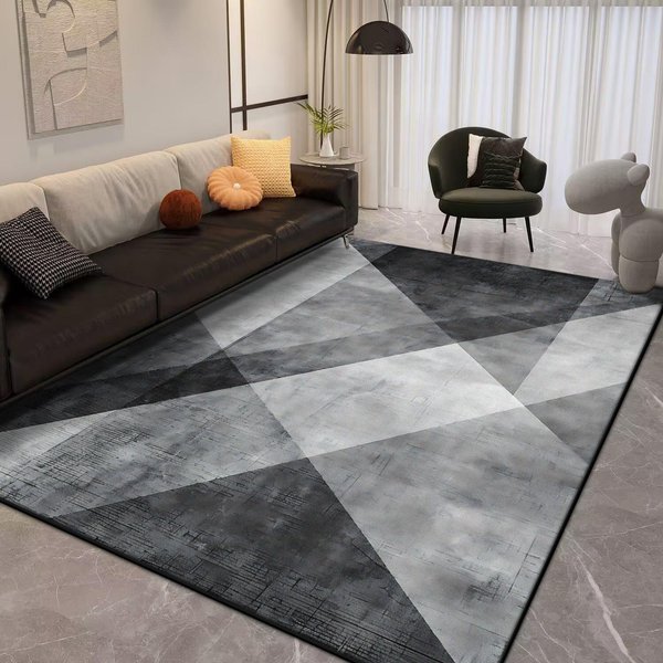 Alfombra GeoméTrica Moderna Sala De Estar Lujo 160X230 Alfombras De ÁRea Grande Para DecoracióN De Dormitorio Alfombra De Piso Suave Antideslizante Para HabitacióN De NiñOs 200*230Cm-image