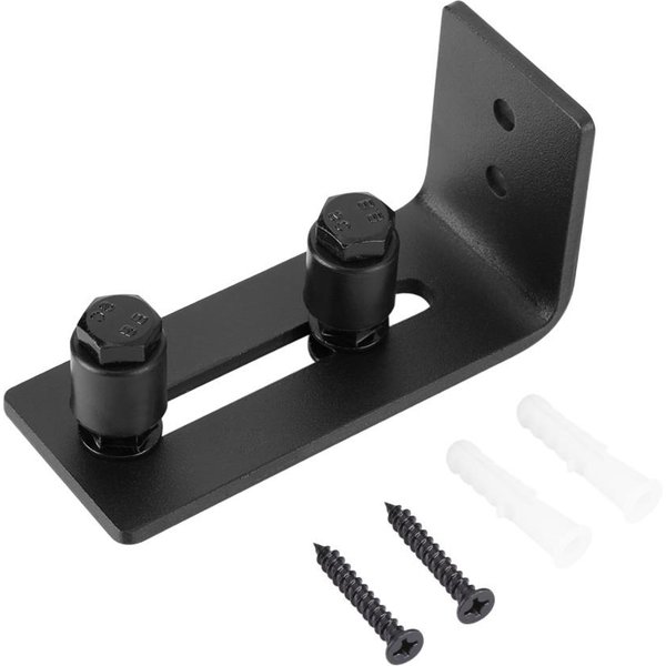 Kit De Rodillo Inferior Ajustable Para Puerta Corrediza De Granero Con GuíA De Piso De Montaje En Pared De Acero Al Carbono, Hardware Para El Hogar-image